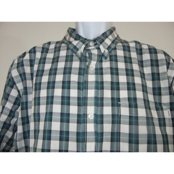 Timberland Shirt Men's XXL 2XL Regular Fit Button Up  Green Long‎ Sleeve Cotton - Picture 4 of 8